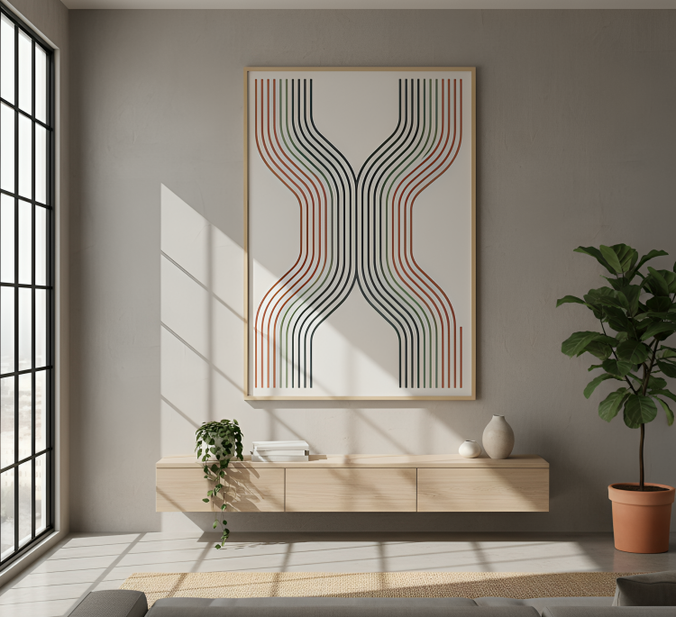 Digital Frame – Boho Minimalist Art | 16×12 inches