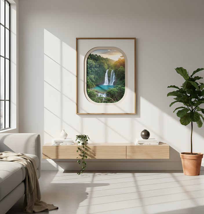 Nature Window Frame – 3D Landscape | 16×12 inches - Image 4