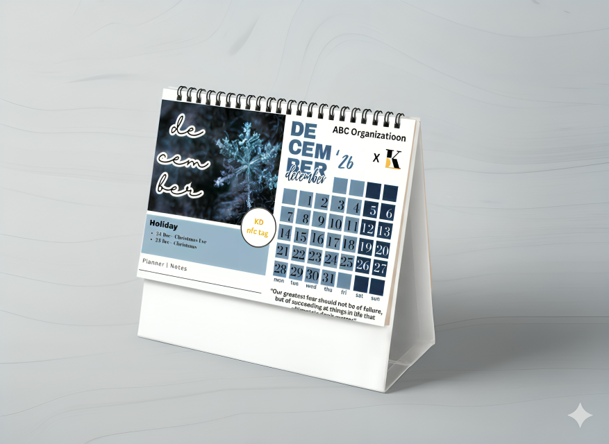 Customizable NFC Embedded Table Top Calendar - Image 3