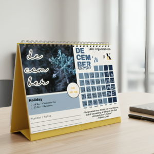 Customizable NFC Embedded Table Top Calendar