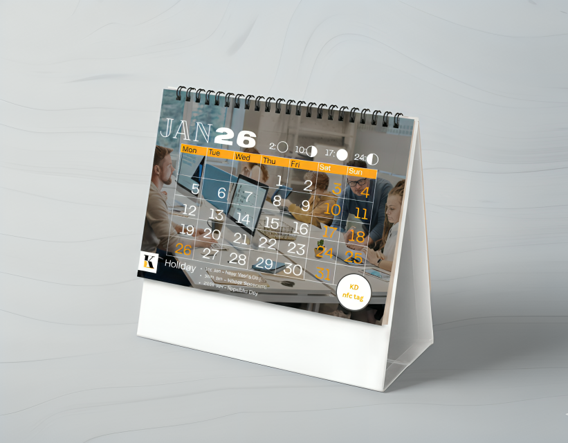 Customizable Desk Calendar With NFC Embedded - Image 2