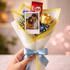 Small personalized photo bouquet with custom photo prints