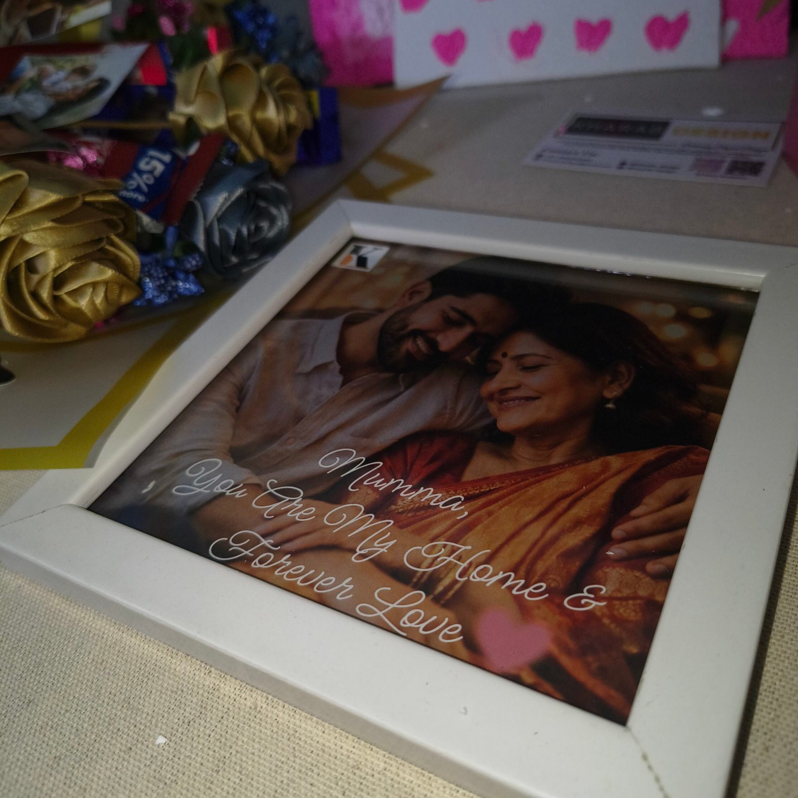 Personalized photo frame with custom image