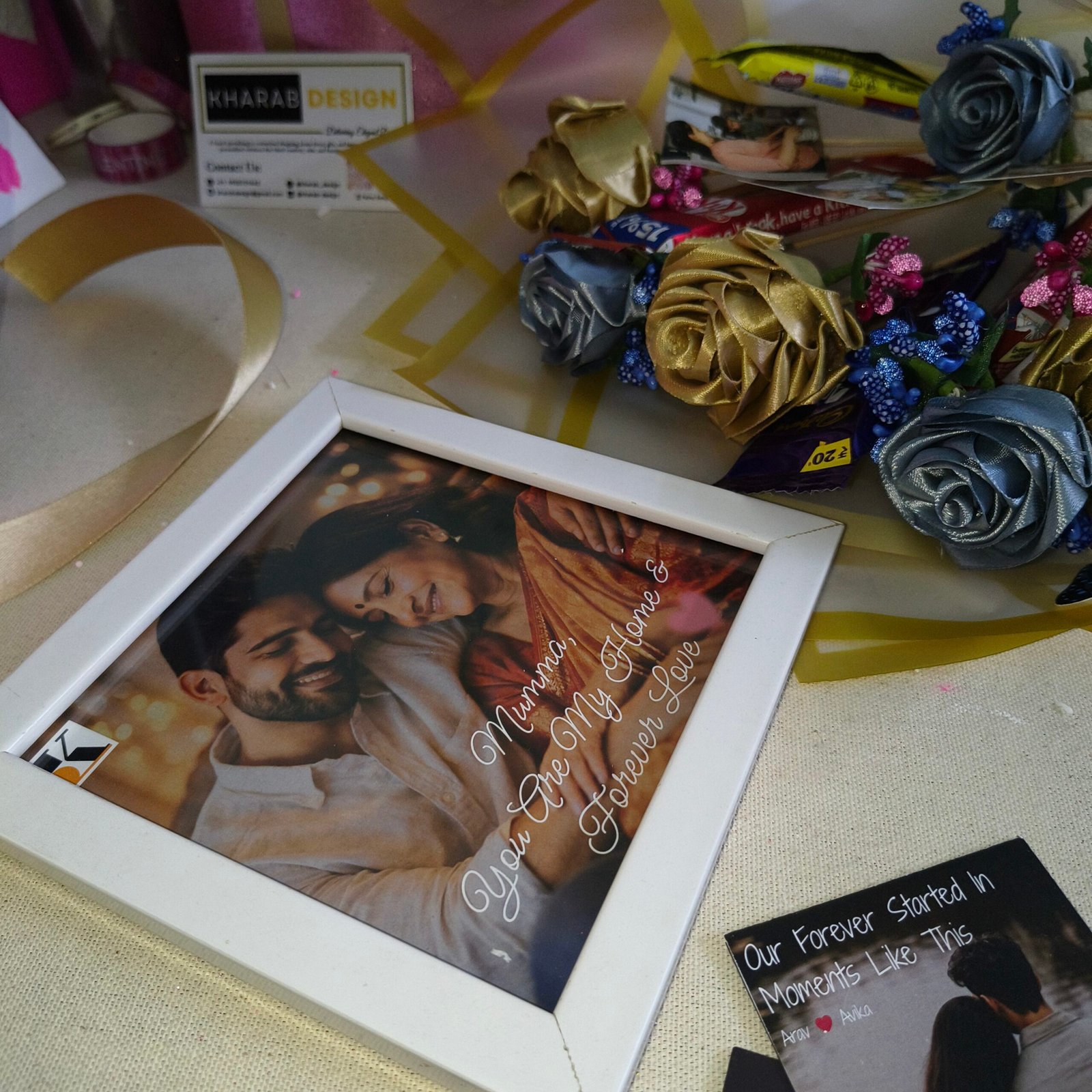 Personalized photo frame with custom