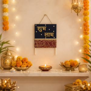 Handcrafted Shubh Labh wall hanging for Diwali home and door decoration